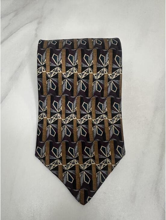 XMI Other - Vintage XMI multicolored geometric abstract 100% silk tie art deco made in USA